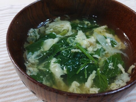 モロヘイヤと卵の中華スープ